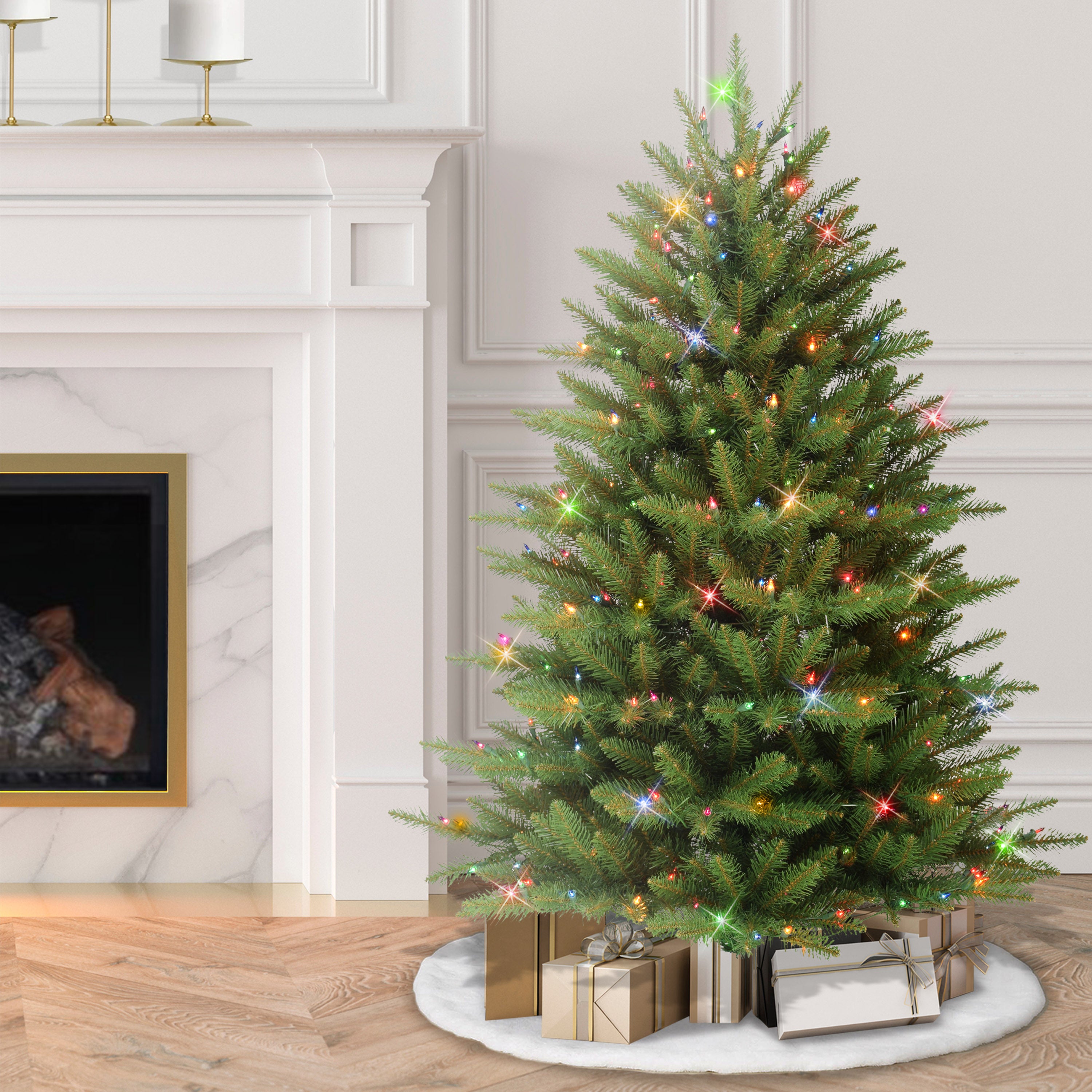 4.5ft Pre-Lit Fraser Fir Christmas Tree